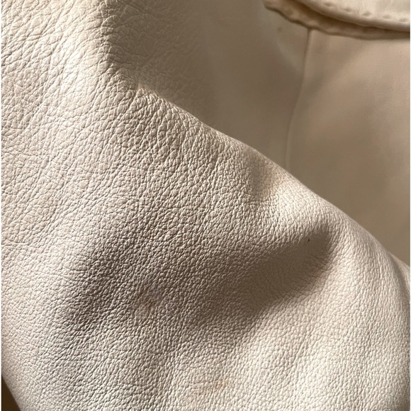 RALPH LAUREN Western Cream Leather Jacket Genuine Antler Buttons Totally Lined M - Picture 13 of 13